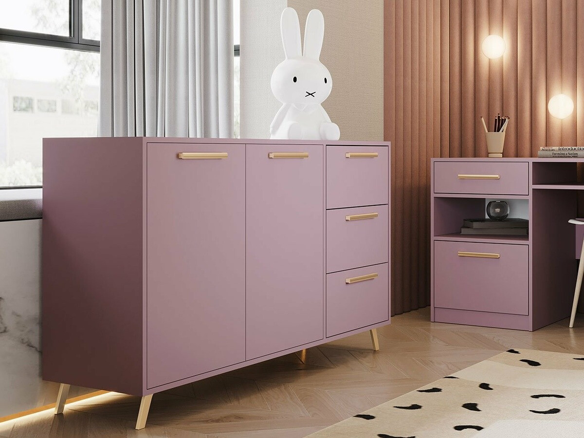 Komoda Dortivu 118 (Vijolična + Zlata)