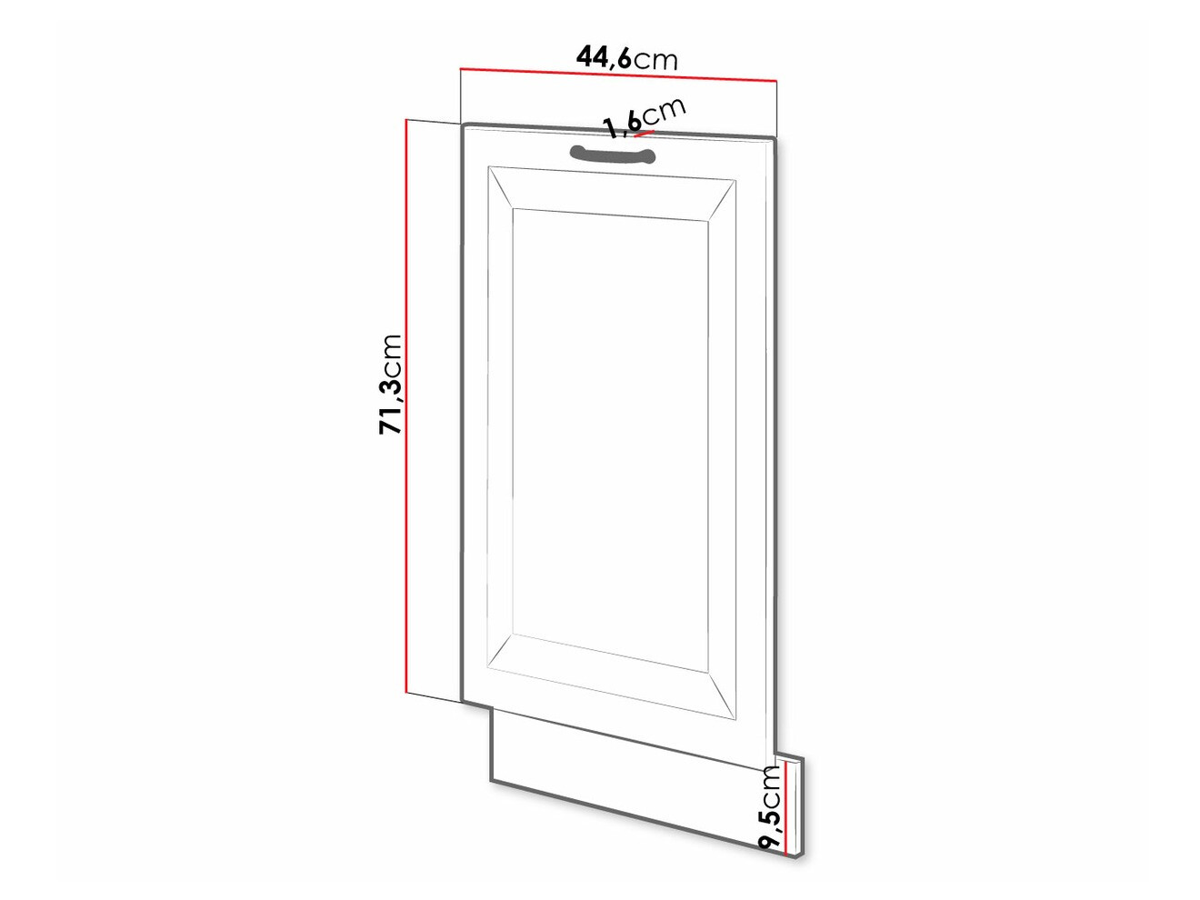 Vrata pomivalnega stroja Retro Grey 146