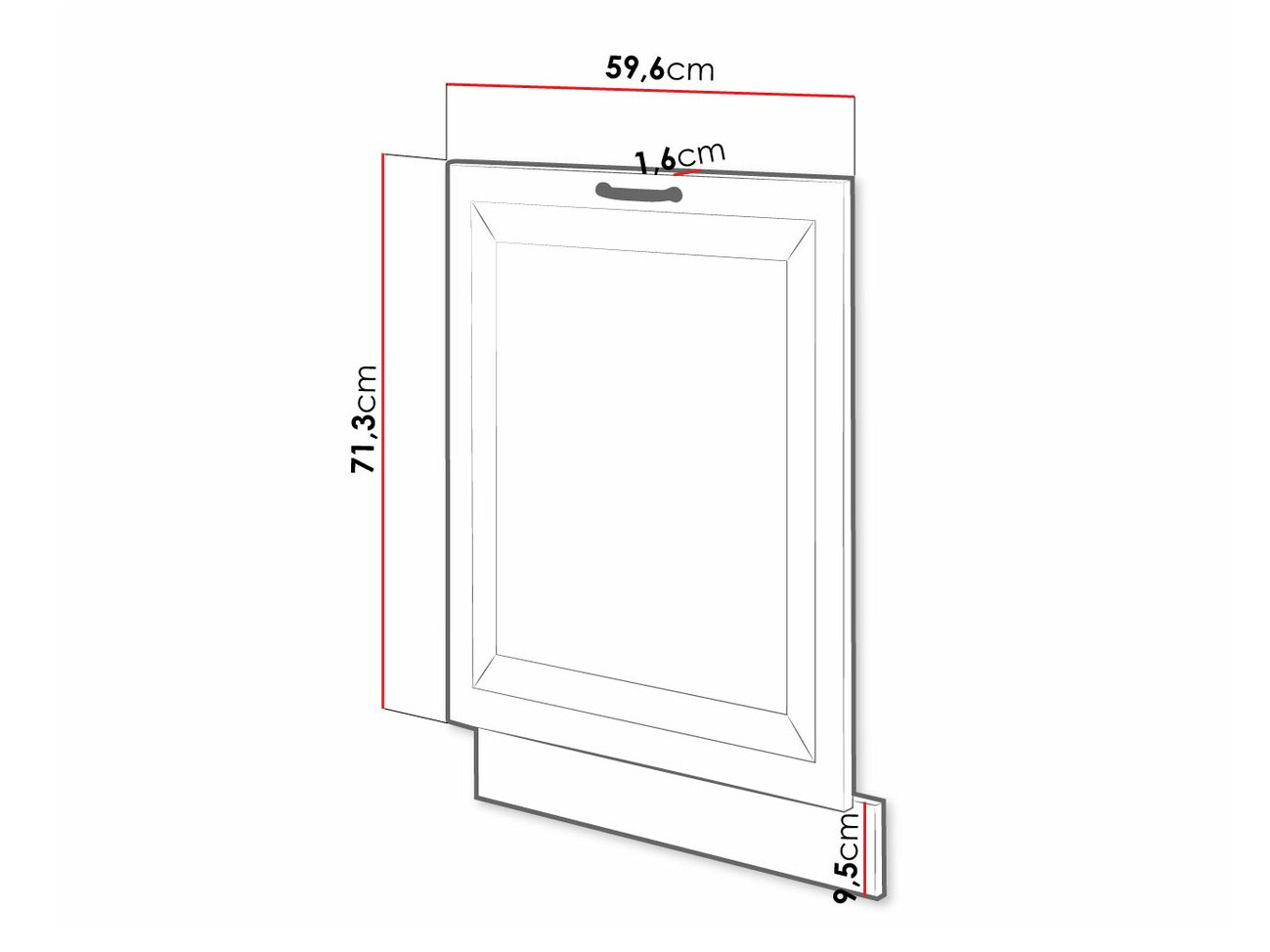 Vrata pomivalnega stroja Retro Grey 147