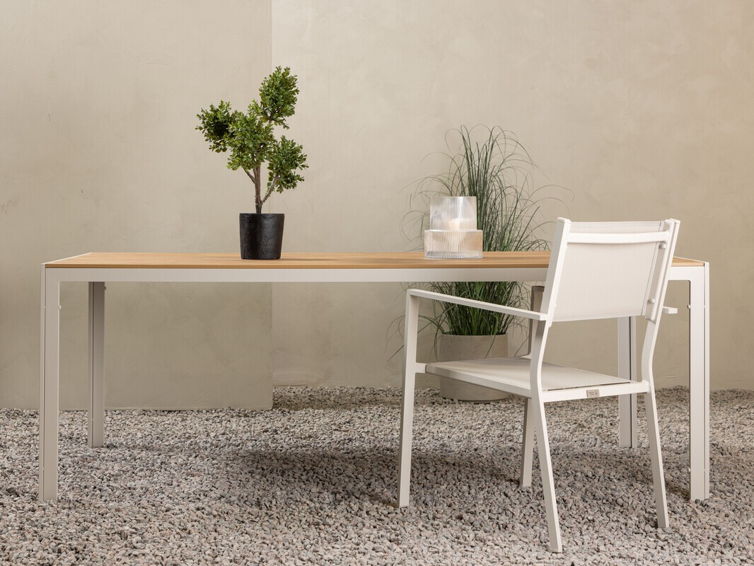 Vrtna miza Dallas 3890 (Bež + Svetel les)