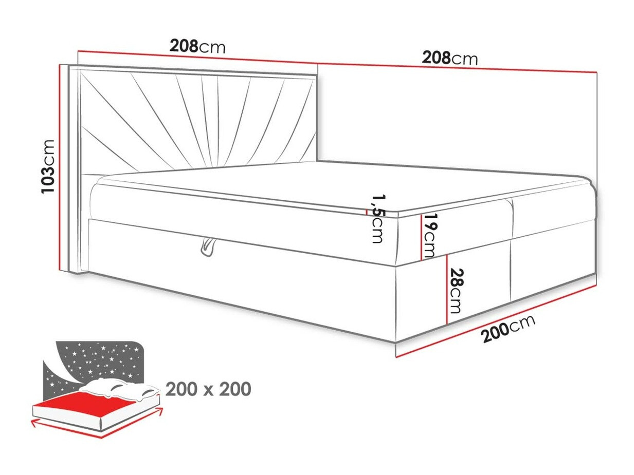 Boxspring postelja Navis (Faro 14)