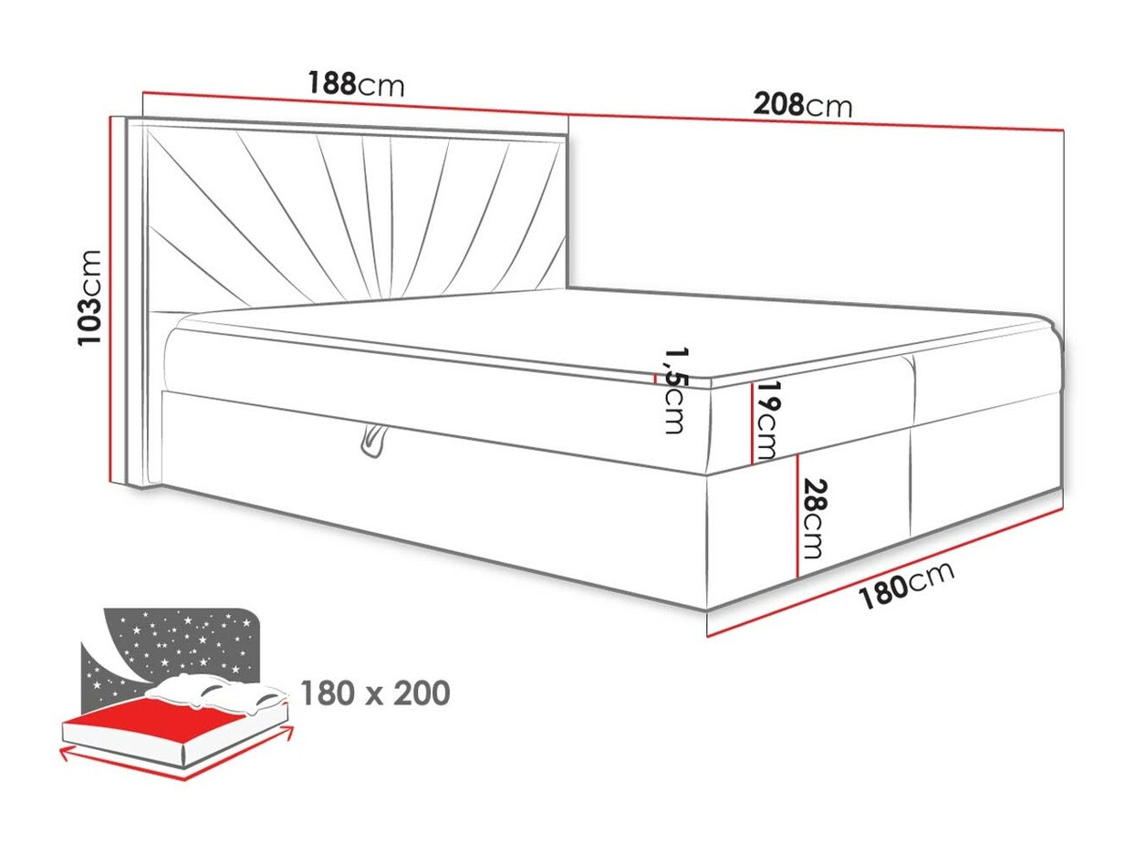 Boxspring postelja Navis (Faro 16)