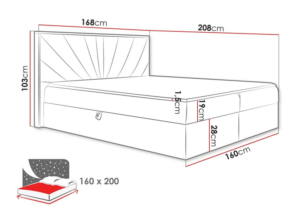 Boxspring postelja Navis (Twist 23)