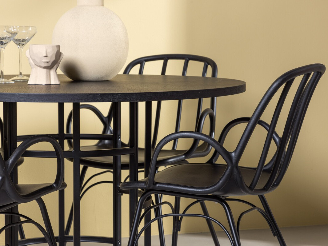 Jedilniški komplet Dallas 3914 (Črna)