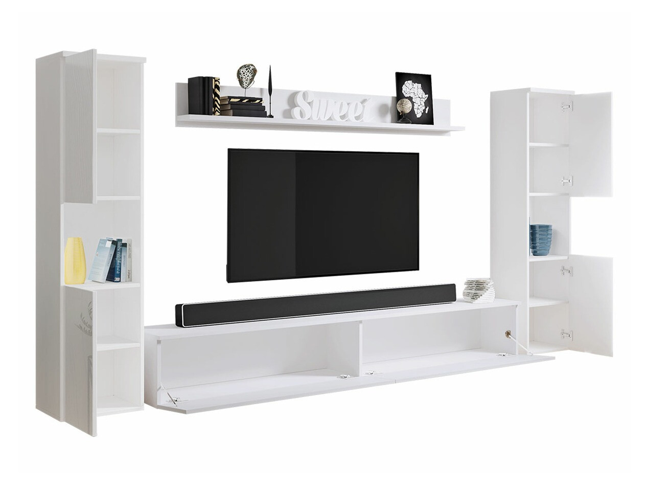 Komplet za dnevno sobo Sarasota 131 (Temno siva + Sijaj bela)