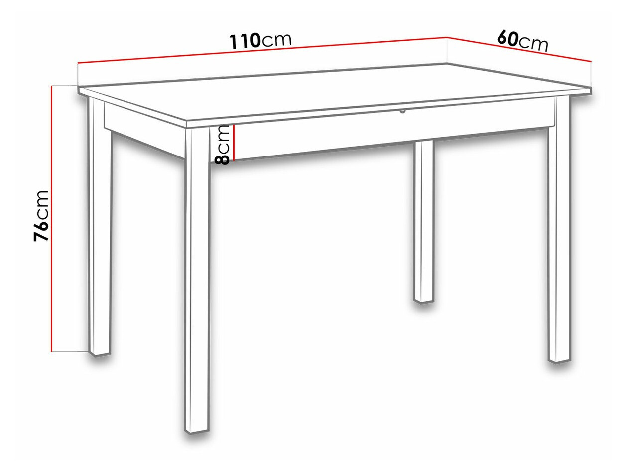 Miza Victorville 116 (Sonoma hrast)