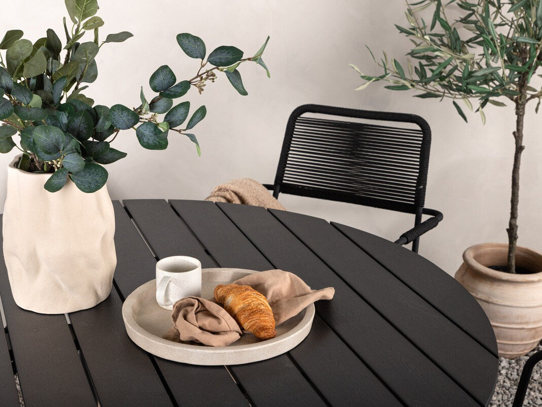 Komplet mize in stolov Dallas 3924 (Črna)