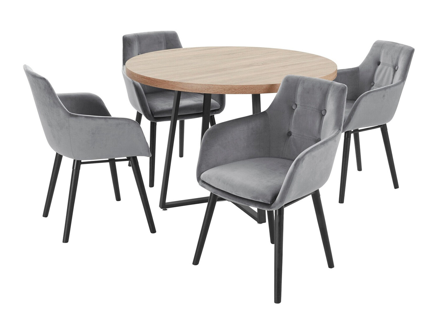 Jedilniški komplet Tulsa 593 (Siva)