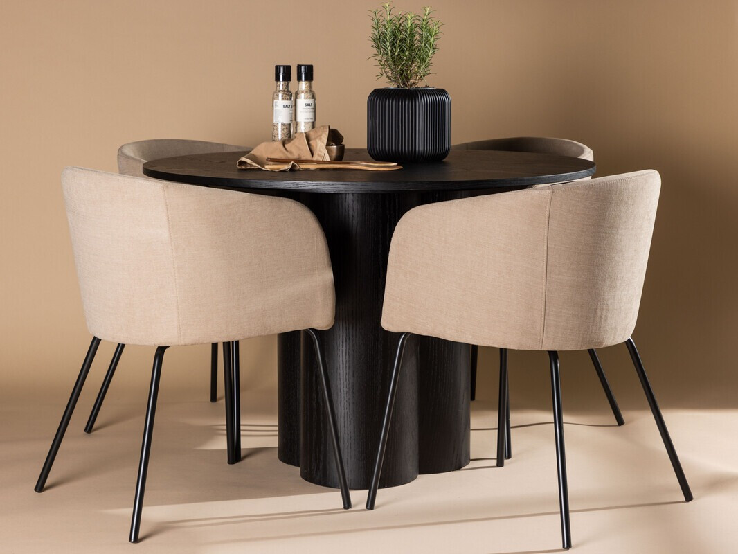 Jedilniški komplet Dallas 3978 (Črna)