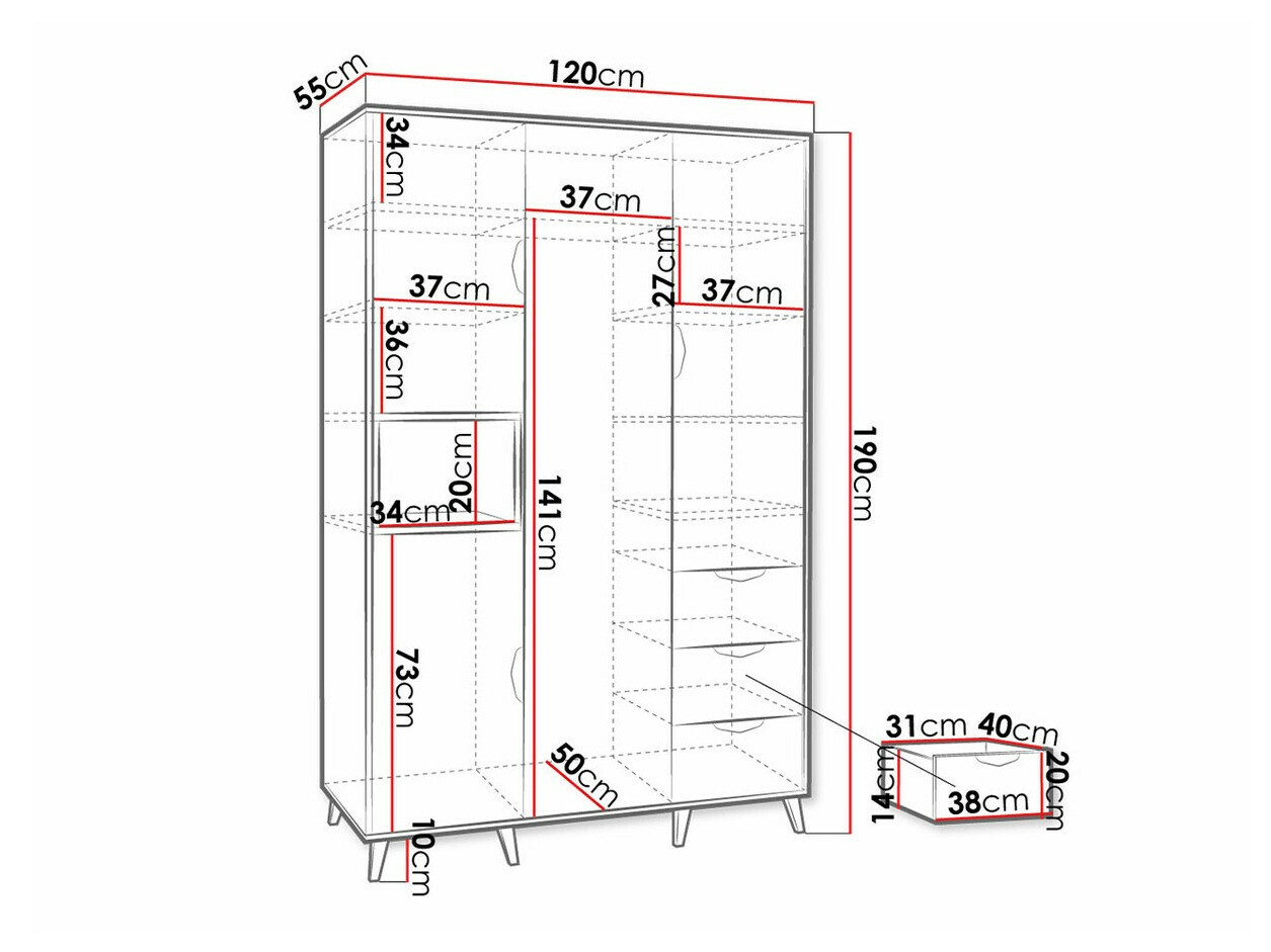 Garderobna omara Domvera 100