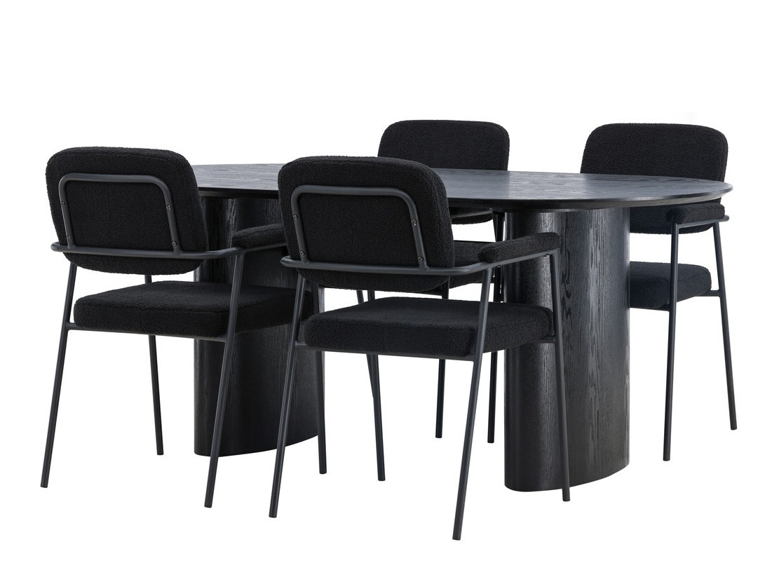 Jedilniški komplet Dallas 3996 (Črna)