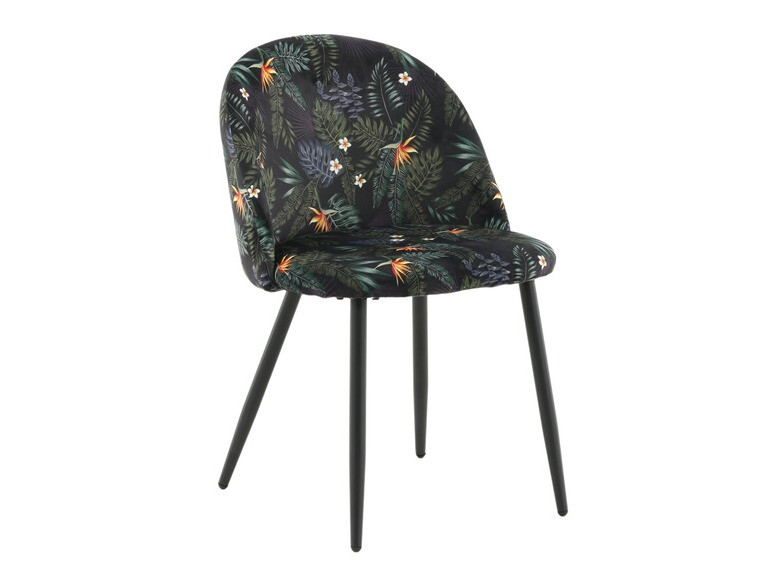 Jedilniški komplet Dallas 1876 (Cvetlični vzorec + Črna)