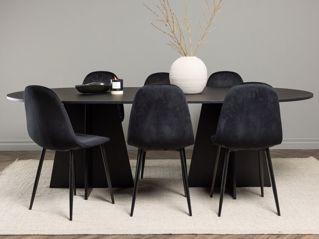 Jedilniški komplet Dallas 4032 (Črna)