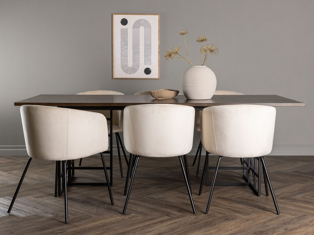 Jedilniški komplet Dallas 4041 (Rjava + Črna)