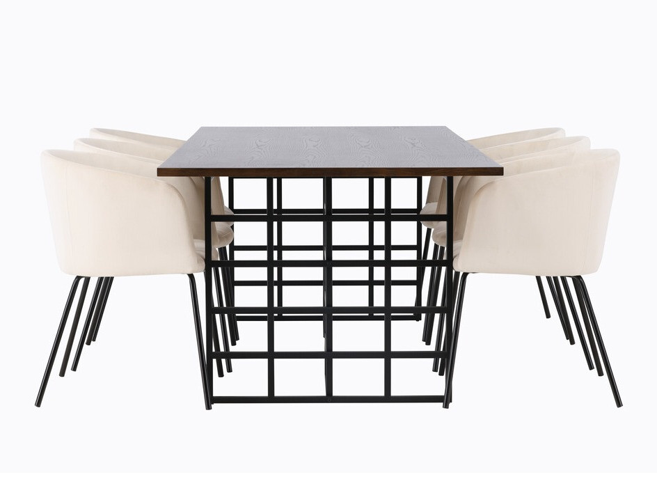 Jedilniški komplet Dallas 4041 (Rjava + Črna)