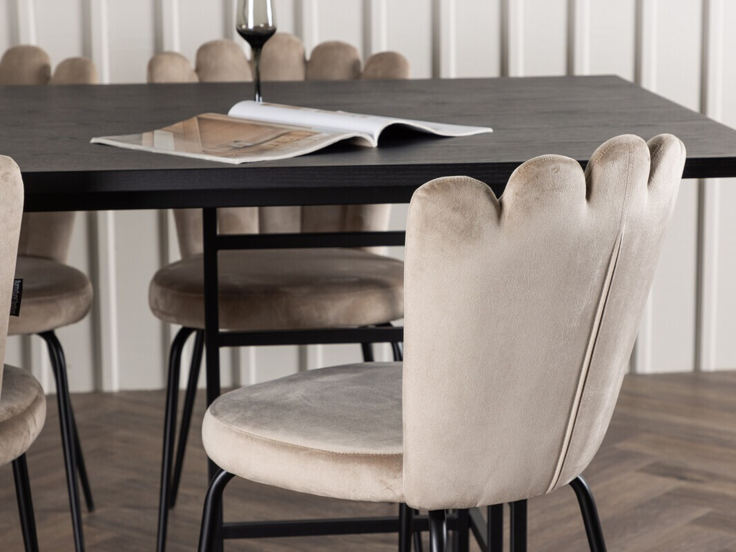 Jedilniški komplet Dallas 4042 (Črna)