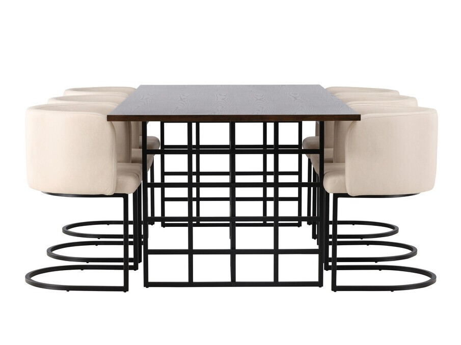 Jedilniški komplet Dallas 4043 (Rjava + Črna)