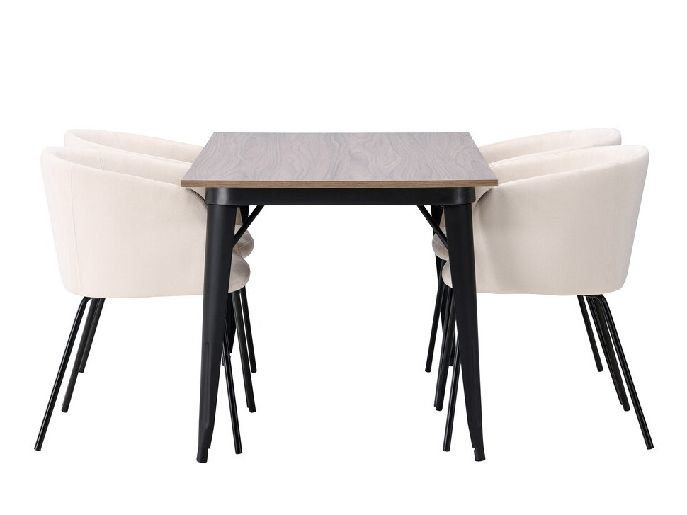 Jedilniški komplet Dallas 4044 (Krema + Črna)