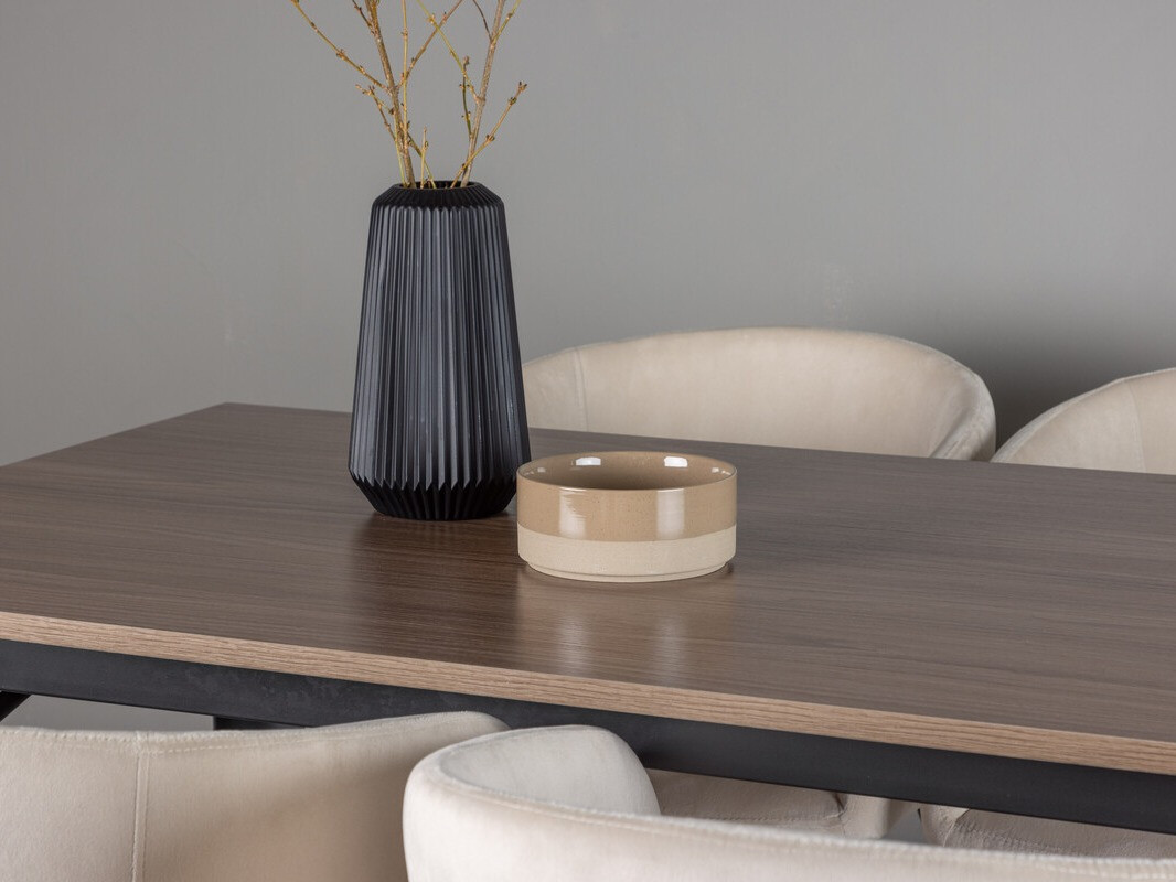 Jedilniški komplet Dallas 4044 (Krema + Črna)