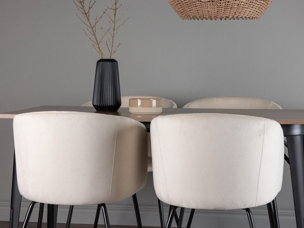 Jedilniški komplet Dallas 4044 (Krema + Črna)