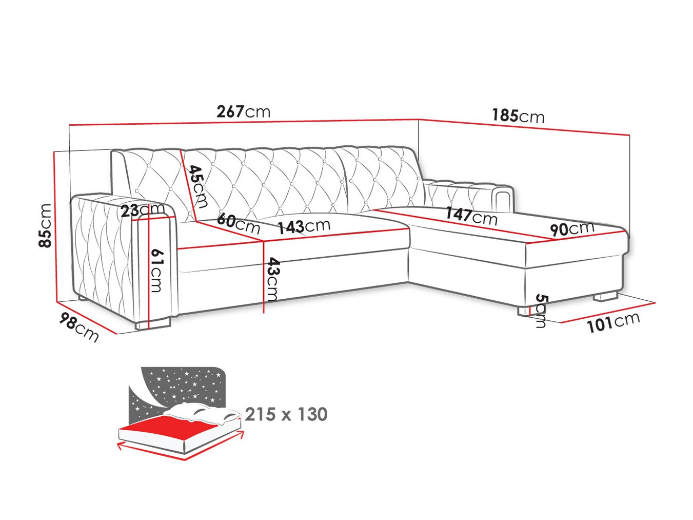 Kotna garnitura Columbus 203 (Kronos 09)