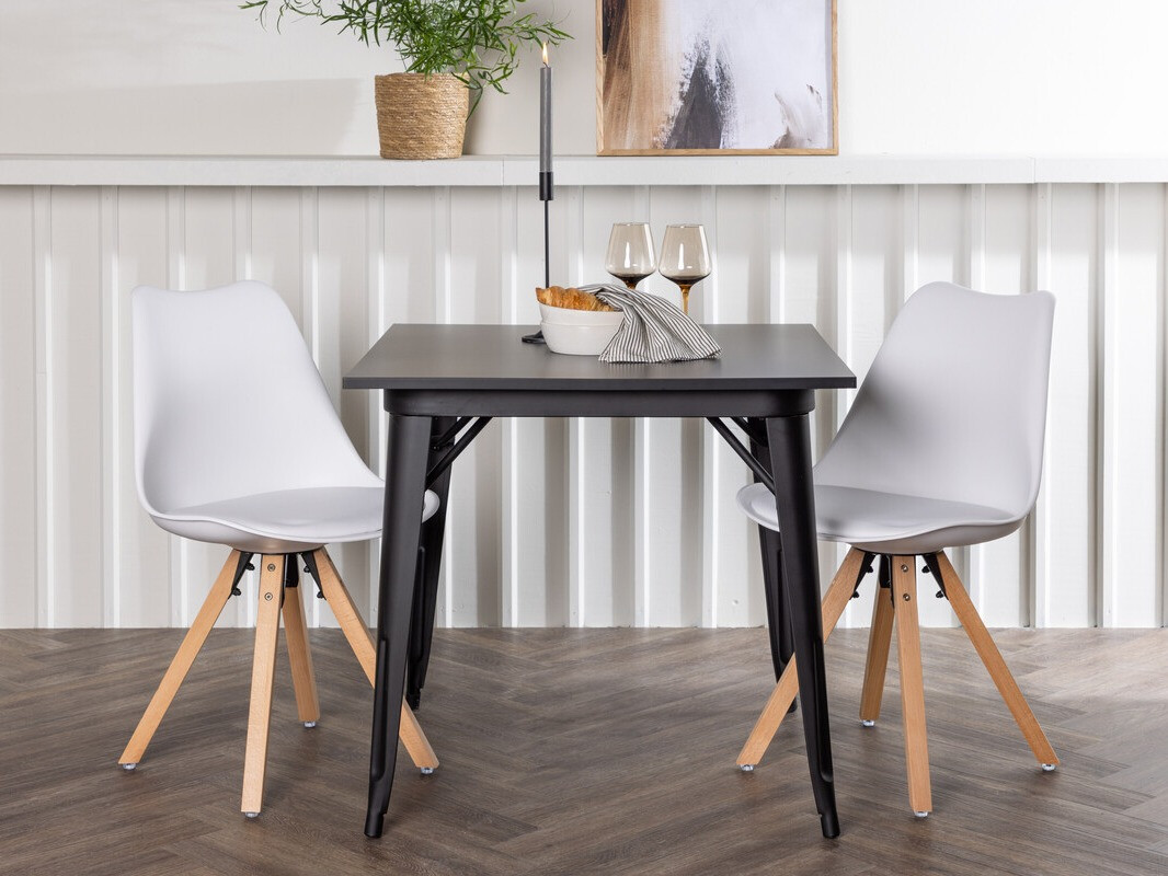 Jedilniški komplet Dallas 4050 (Bela + Svetel les)