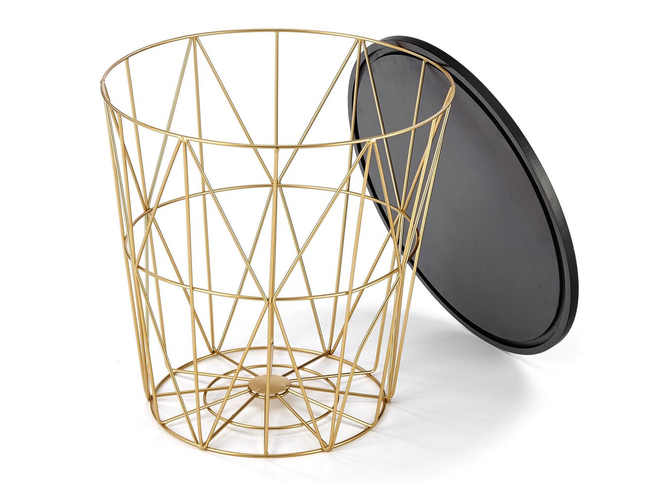 Klubska mizica Houston 1454 (Zlata + Črni marmor)