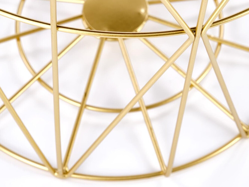 Klubska mizica Houston 1454 (Zlata + Črni marmor)