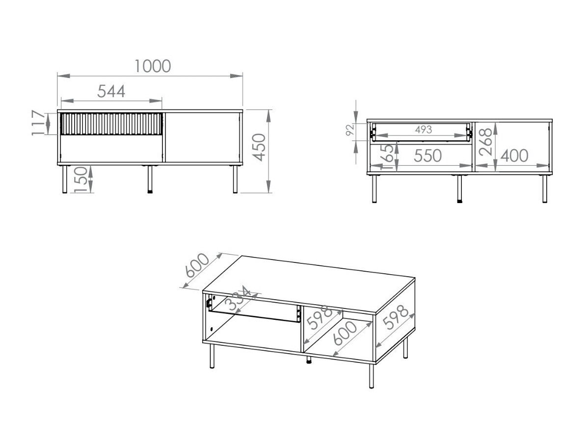 Klubska mizica Marmeli 109