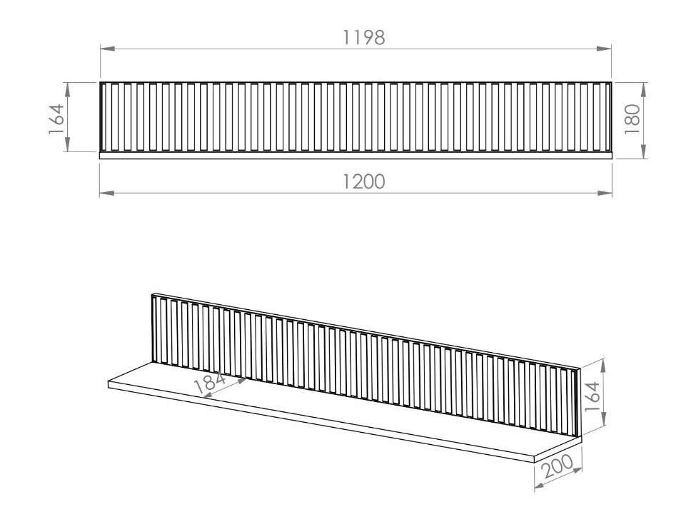 Stenska polica Marmeli 108