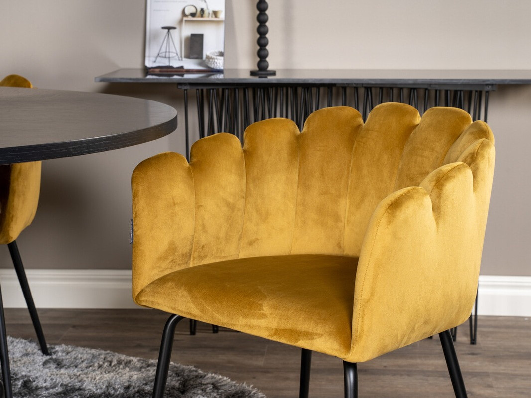 Jedilniški komplet Dallas 313 (Rumena + Črna)