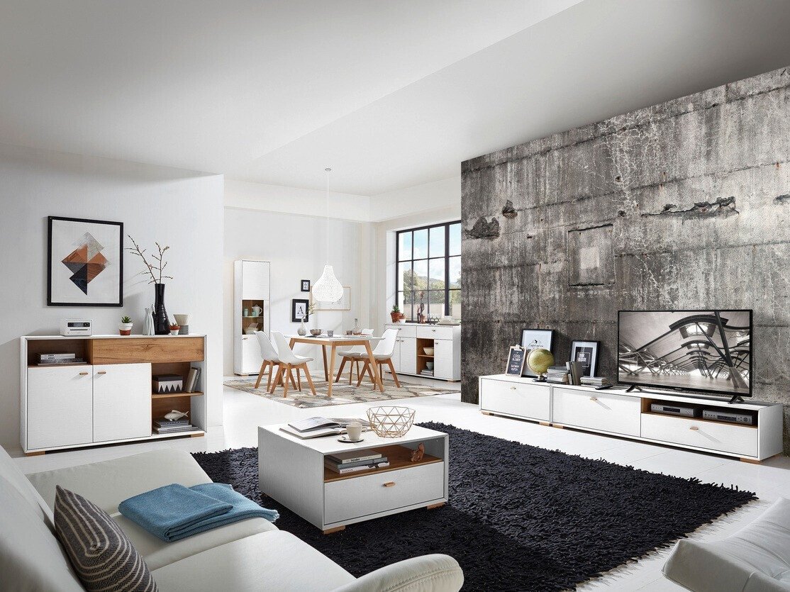 TV-omarica Sacramento 503 (Beljen bor + Navarra hrast)