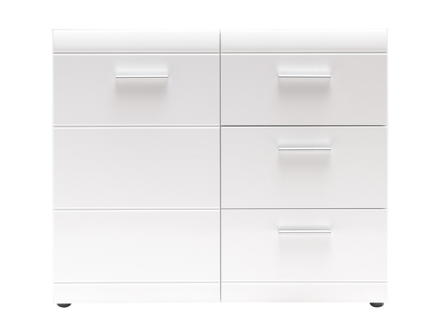 Komoda Livromu 109 (Sijaj bela + Bela)