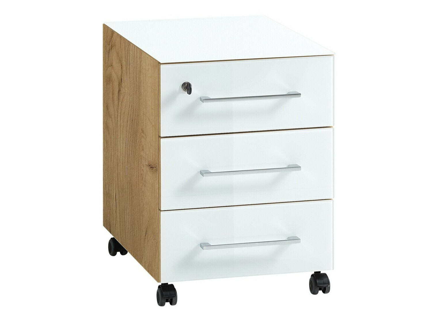 Predalnik Catcamu 101 (Sijaj bela + Navarra hrast)