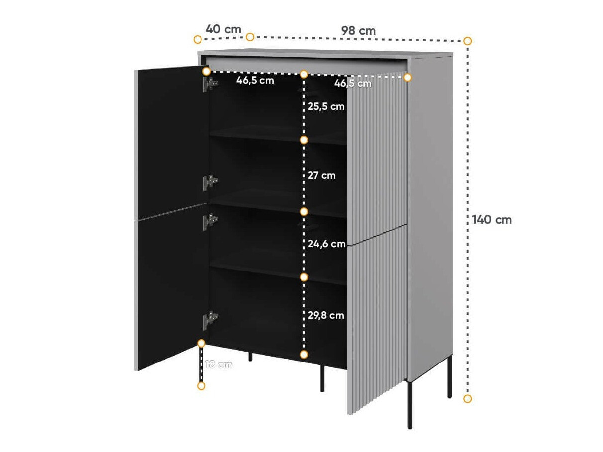 Omarica Fernolu 102 (Siva + Črna)
