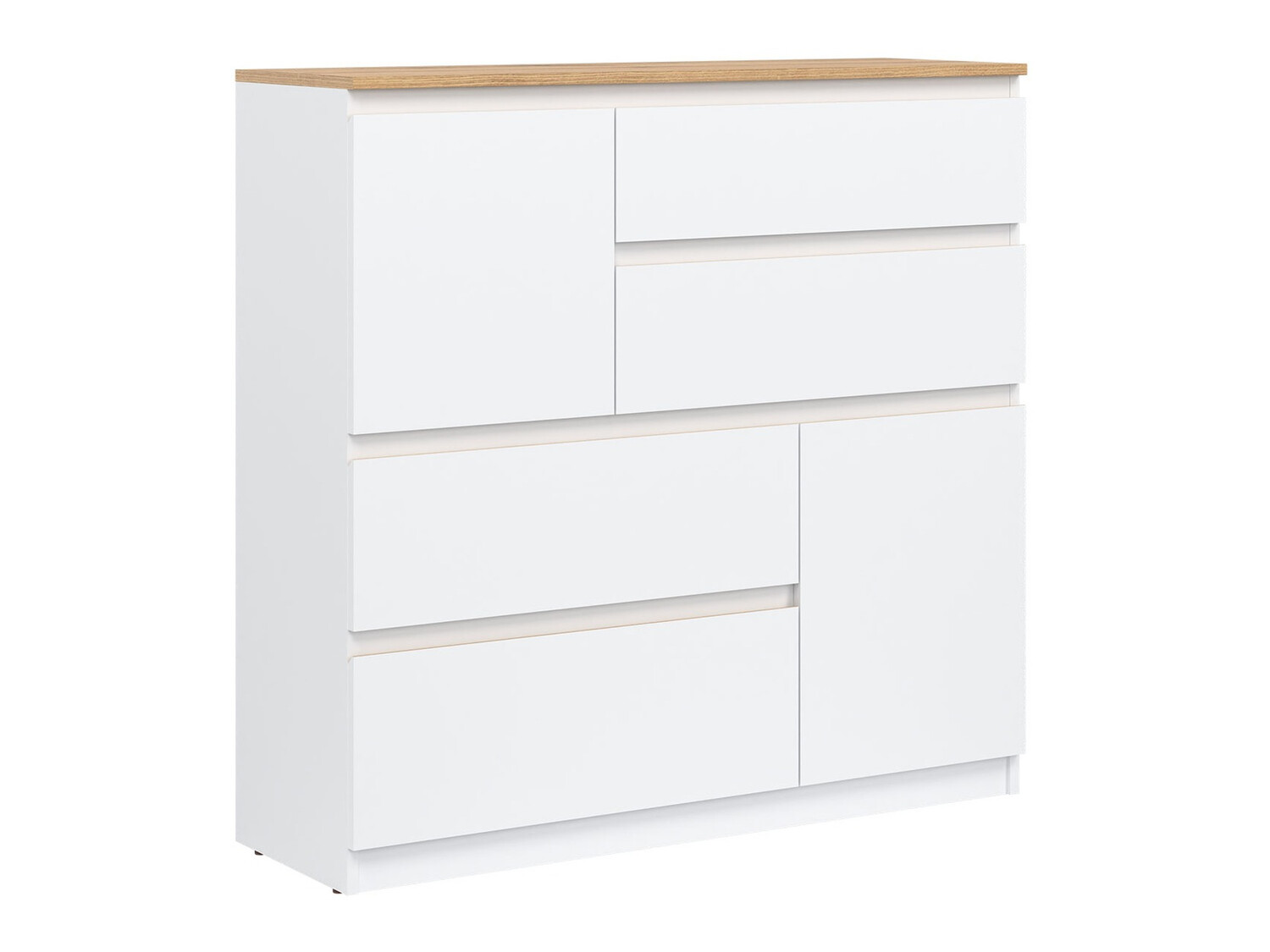 Komoda Catelbi 105 (Bela + Hrast)