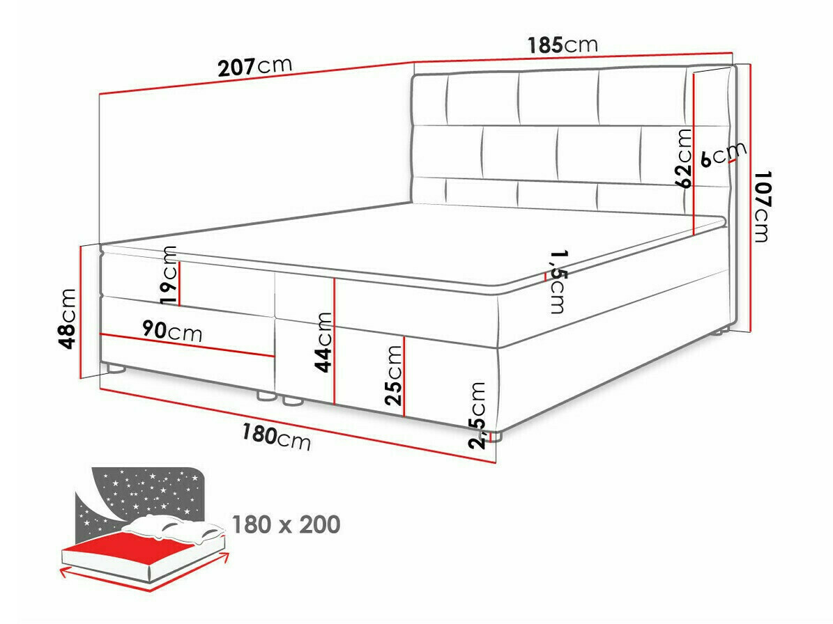 Boxspring postelja Memphis 103 (Itaka 11)