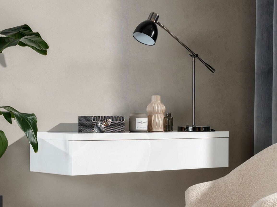 Toaletna mizica Delpher (Bela + Sijaj bela)