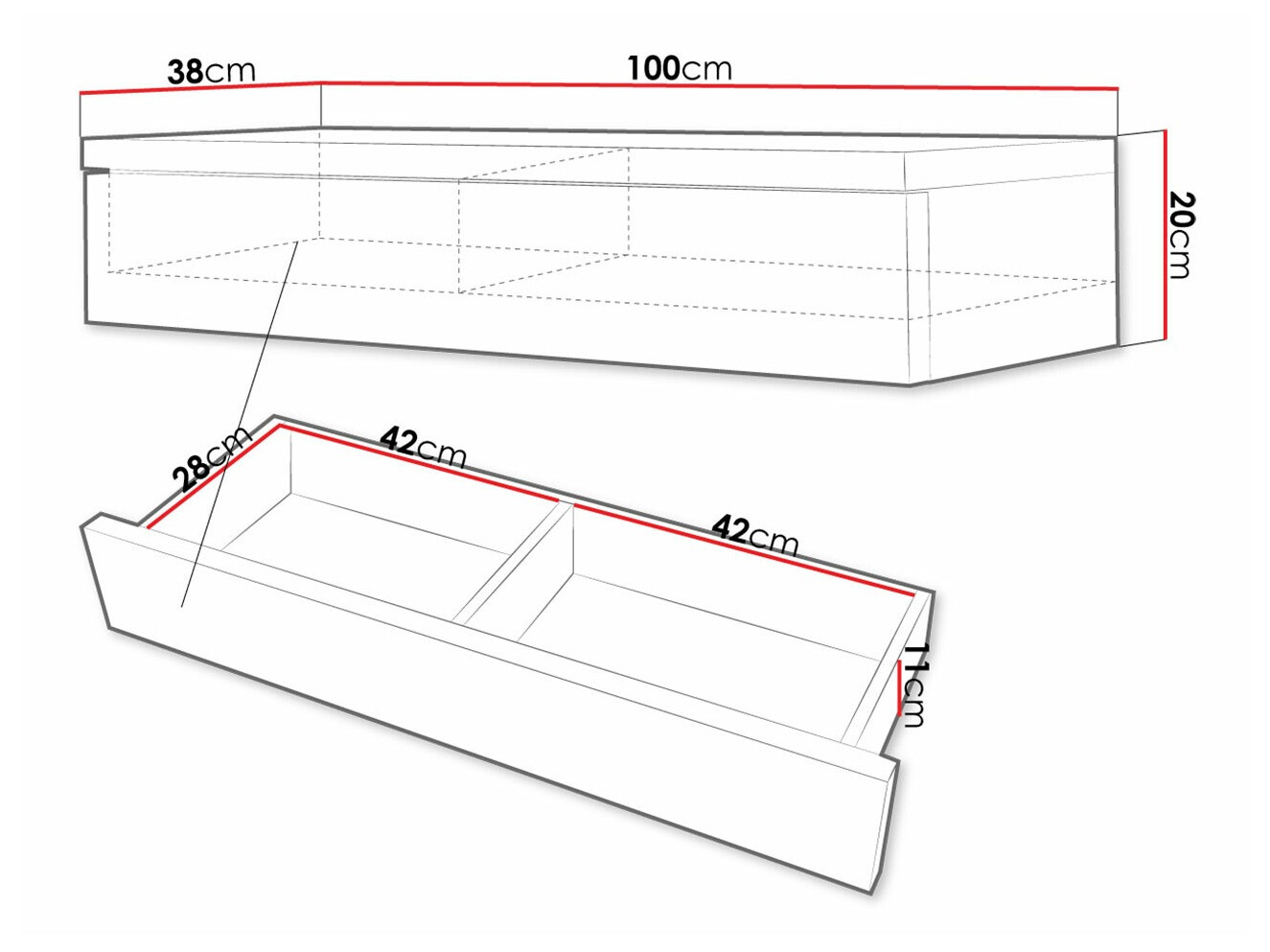 Toaletna mizica Delpher (Bela + Sijaj bela)
