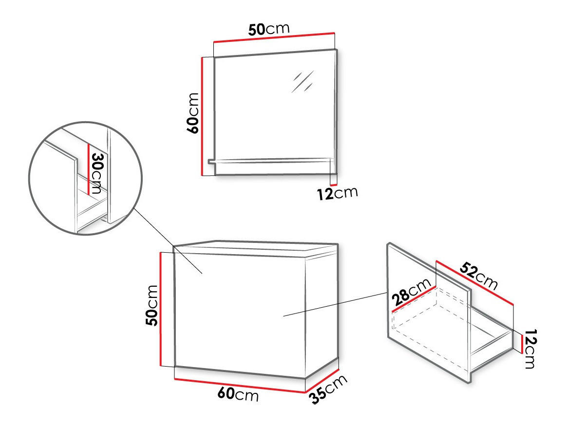 Kopalniški komplet Comfivo Livciro 100 (Bela)