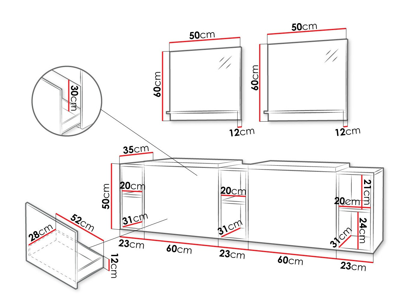 Kopalniški komplet Comfivo Delphinus IV (Bela)
