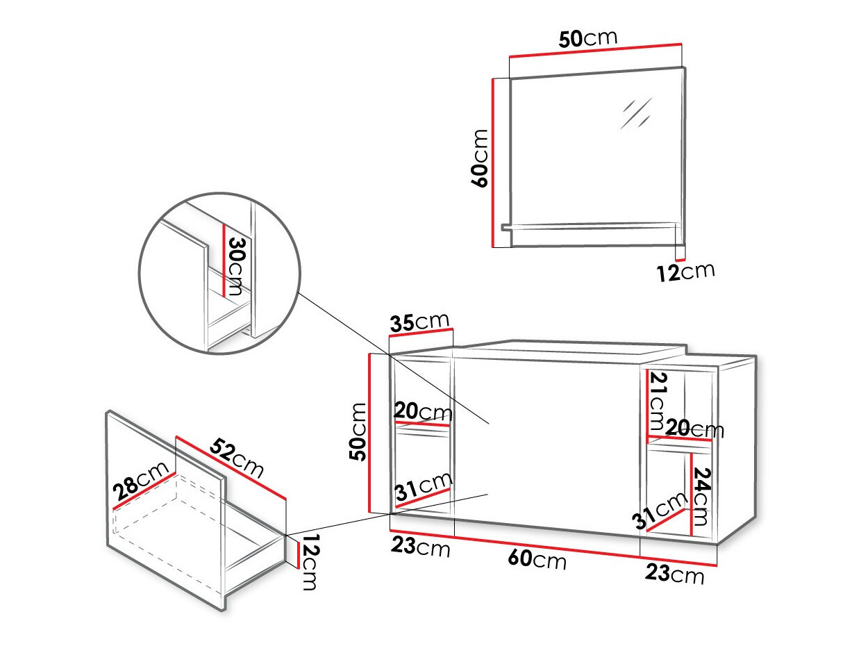 Kopalniški komplet Comfivo Delphinus IX (Bela)