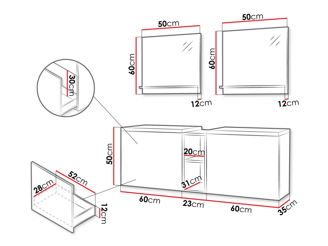 Kopalniški komplet Comfivo Livciro 105 (Črna + Grafit)
