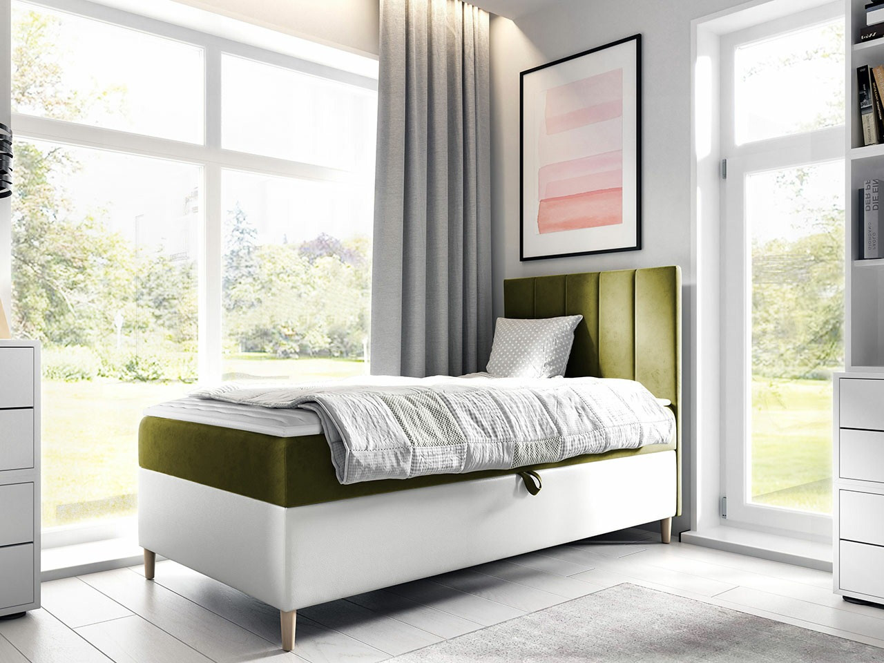 Boxspring postelja Lucus VI (Soft 017 + Fresh 12)