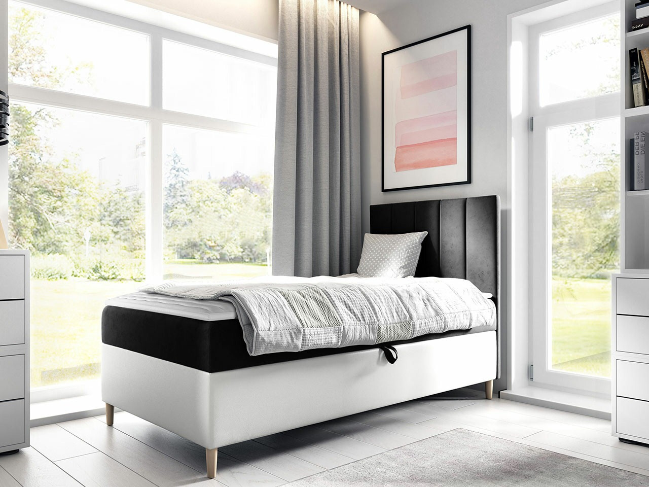 Boxspring postelja Lucus VI (Soft 017 + Fresh 17)