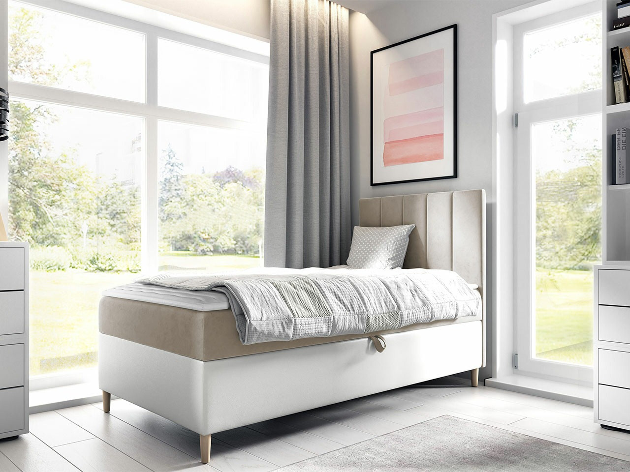 Boxspring postelja Lucus VI (Soft 017 + Fresh 1)