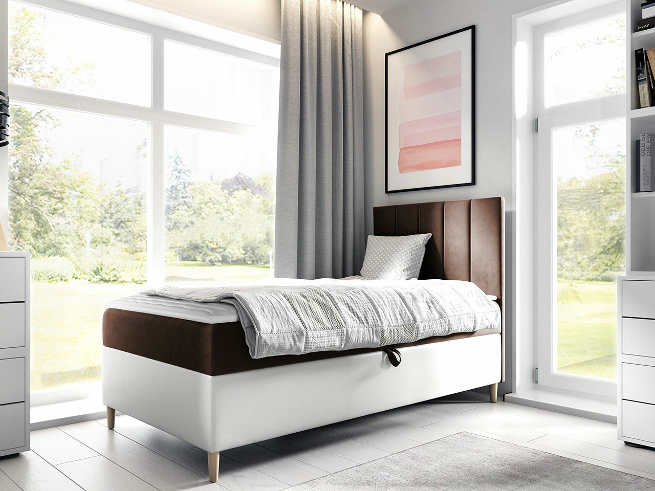 Boxspring postelja Lucus VI (Soft 017 + Fresh 4)