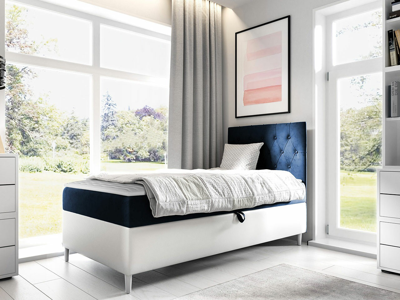 Boxspring postelja Lucus VII (Soft 017 + Fresh 11)