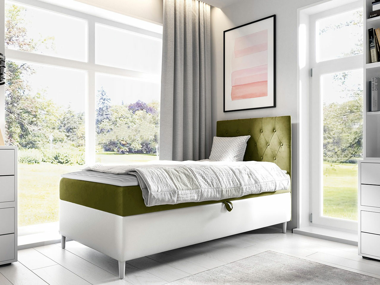 Boxspring postelja Lucus VII (Soft 017 + Fresh 12)