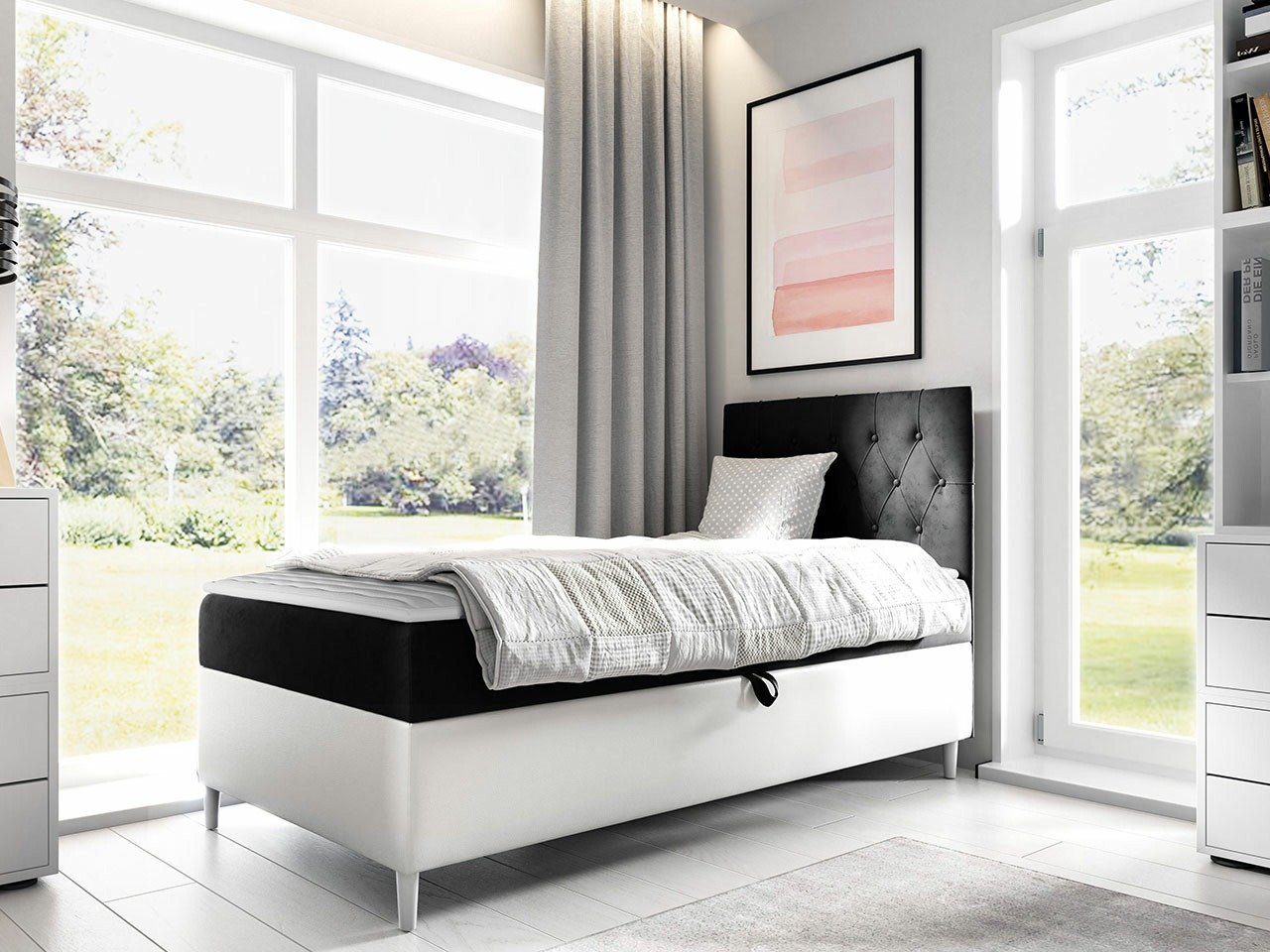 Boxspring postelja Lucus VII (Soft 017 + Fresh 17)